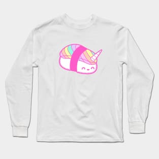 Cute Rainbow Unicorn Sushi Long Sleeve T-Shirt